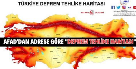 AFAD DAN ADRESE GÖRE DEPREM TEHLİKE HARİTASI