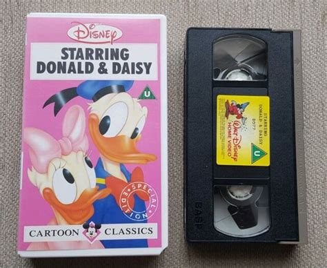 Vintage Disney Cartoon Classics Starring Donald And Daisy Vhs Tape D577