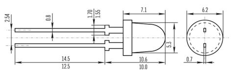 Светодиод АЛ 307 — описание, характеристики, чертежи и фото ...