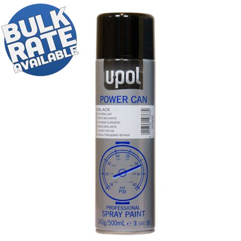 UPOL Gloss Black 500ML Aerosol Trade Car Paints Bulk Prices