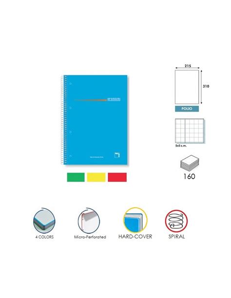 Libreta Espiral Pacsa Premium A Cuadro Mm H