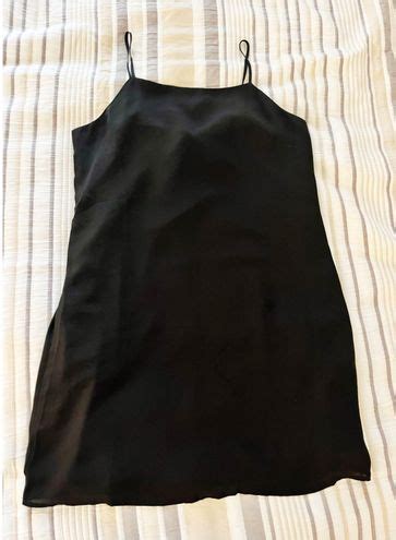 Naked Zebra Tie Back Slip Dress Black Size L Off Retail
