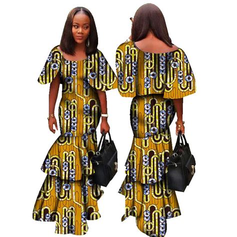 2019 Fashion African Dresses For Women Dashiki Sxey Elegant Traditional African Clothing Plus