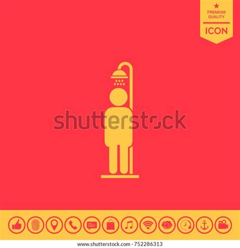 Man Taking Shower Stock Vector Royalty Free 752286313 Shutterstock