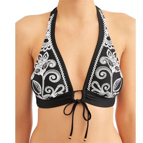 Time And Tru Swim Time And Tru Black White Bikini Top Xl 6 18 Poshmark