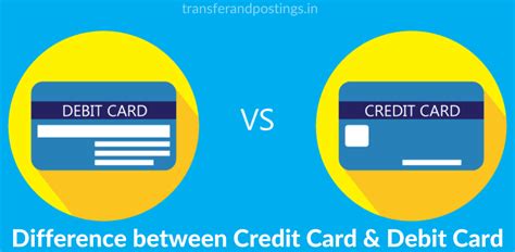 Difference Between Credit Card Debit Card What Is The Best Among