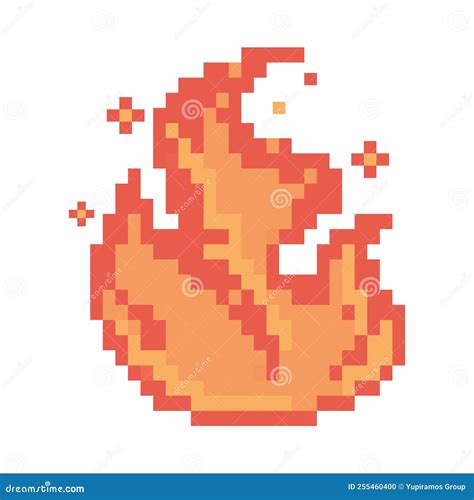 Fire Pixel Art. 8 Bit Flame. Vector Illustration | CartoonDealer.com #125273846