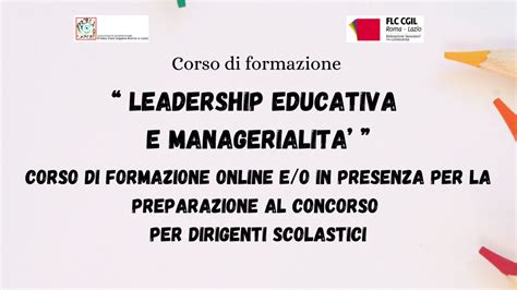 CORSO DI FORMAZIONE PER IL CONCORSO ORDINARIO PER DIRIGENTI SCOLASTICI