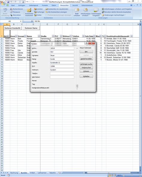 Rechnungsformular F R Excel Freeware