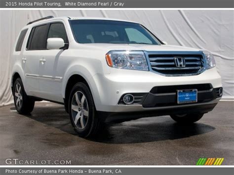 White Diamond Pearl 2015 Honda Pilot Touring Gray Interior Vehicle Archive