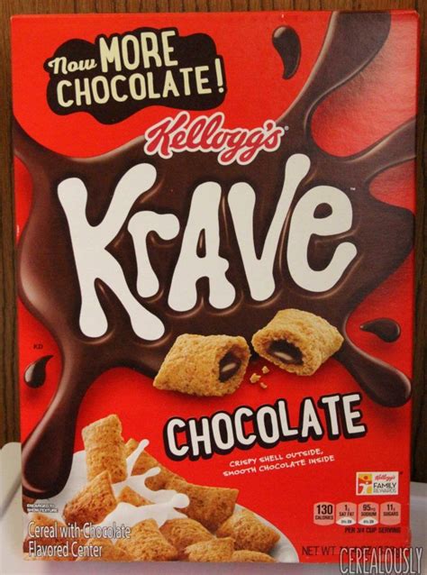 Kellogg S Krave Cereal Now With More Chocolate Box Chocolate Cereal