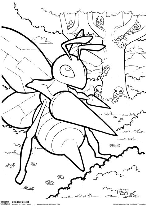 Beedrill Pokemon Coloring Page In Pokemon Coloring Pages Sexiz Pix