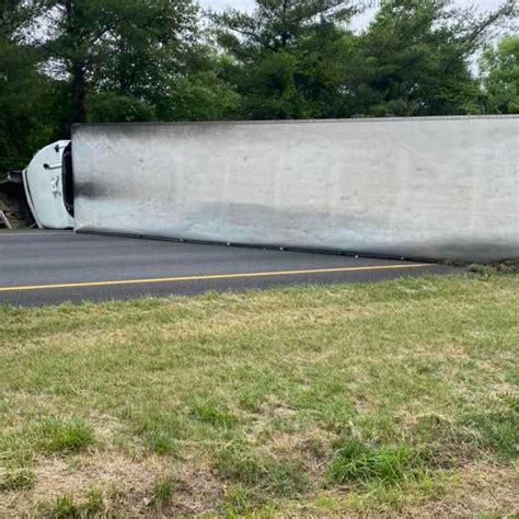 Overturned Tractor Trailer Blocks Busy Roadway In Maryland Anne