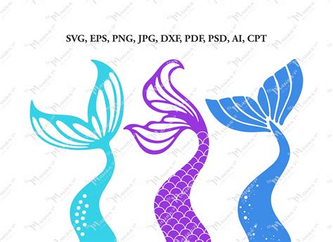 Mermaid Svg Bundle Cute Mermaid Svg Cricut Silhouette Cut Etsy