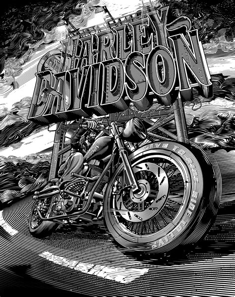 Harley Davidson Illustrations Behance