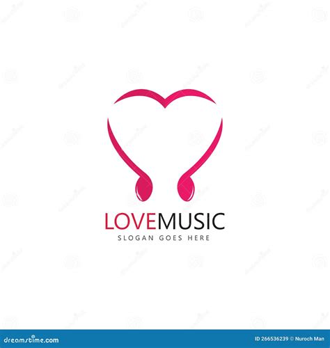 Love Music Logo Template Vector Stock Vector Illustration Of Heart Business 266536239