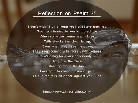 Reflection on Psalm 35