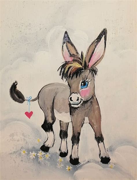 Baby Donkey Drawing By Artist Wilma Potgieter