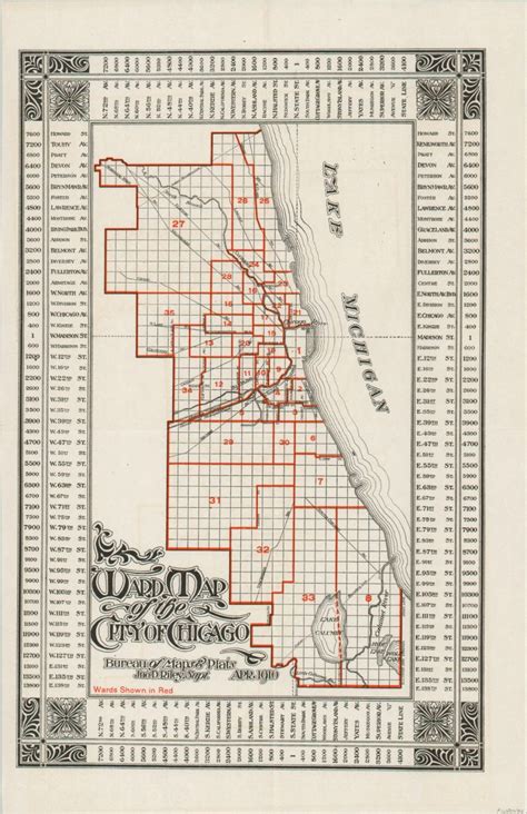 Ward Map Of The City Of Chicago Curtis Wright Maps