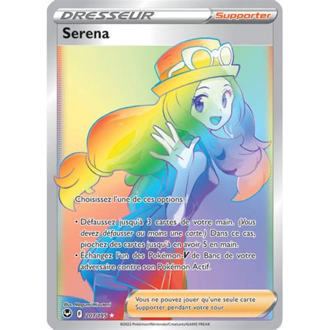 Serena Dresseur Arc En Ciel Secr Te Rare Carte Pok Mon