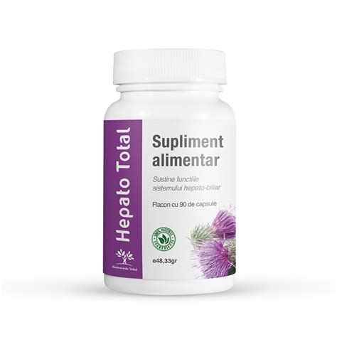 Supliment Alimentar Hepato Total 90 Capsule Sustine Functiile