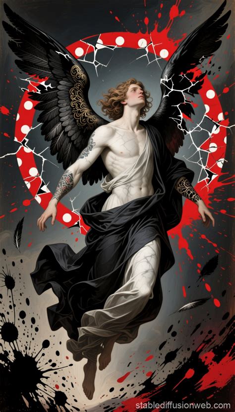 a dramatic falling angel inspired by the fall of icarus Prompts ...
