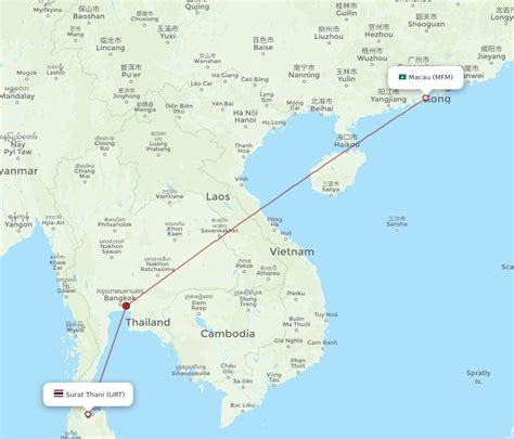 All Flight Routes From Surat Thani To Macau Urt To Mfm Flight Routes