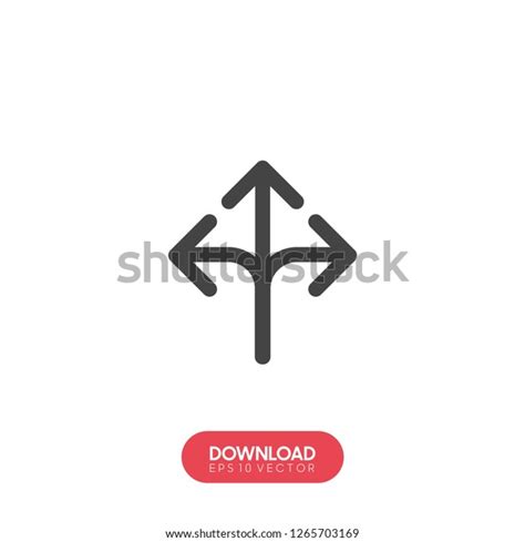 Threeway Direction Arrow Sign Road Direction Stock Vector Royalty Free