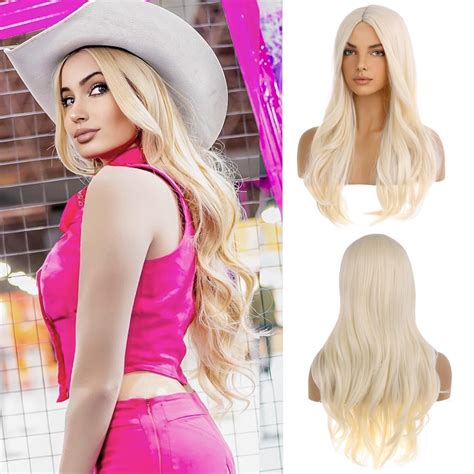 Beron Blonde Wigs For Women Girls Long Curly Wavy Wig Light