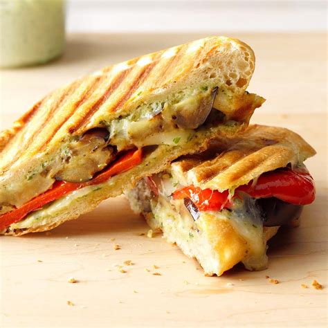 Grilled Eggplant Panini With Basil Aioli Recipe How To Make It Taste