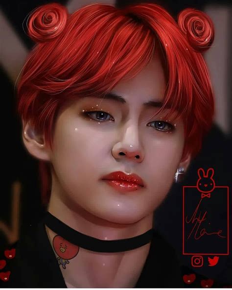 Bts On Instagram Of Christmas Day Taehyung With Fanart