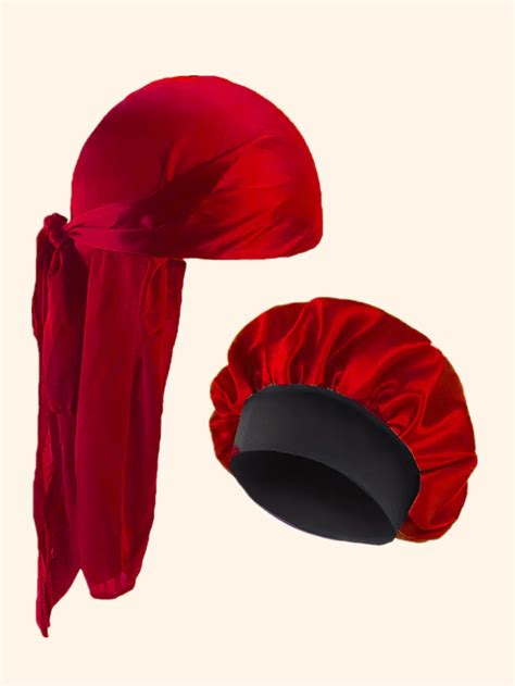 Satin Bonnet Silk Bonnet For Sleeping Matching Durag And Bonnets Set