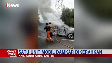 Pengemudi Selamat Minibus Ludes Terbakar Di Jalan Tol Tanggerang Merak