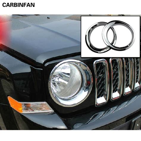 ABS Chrome Front Lamp Cover Chrome Headlight Bezel Headlight Trim Rings