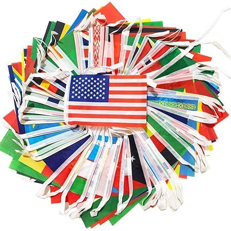 Amazon Anley 100 Countries String Flag International Bunting