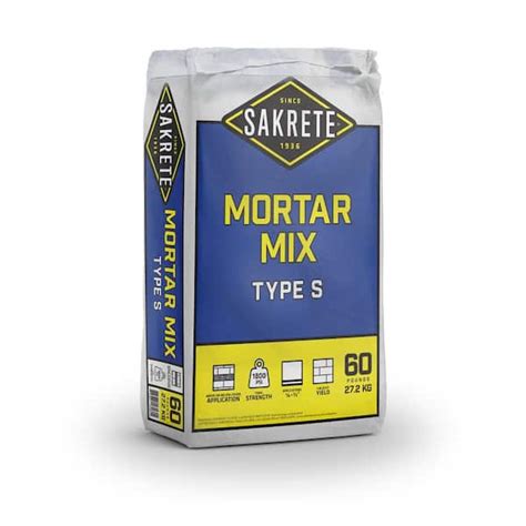 Sakrete Lb Type S Mortar Mix The Home Depot