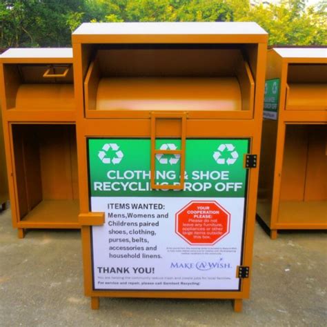 Clothing And Textiles Drop Off Bin Recycling Bin Donation Bin Collection