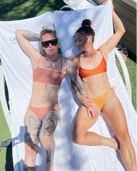 Ashlyn Harris And Ali Krieger Womens Soccer High Neck Bikinis