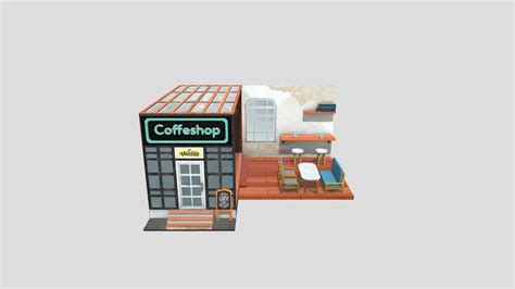 Diorama Coffeeshop 3D Model By Florencia Pak Florenciapak 15a1308