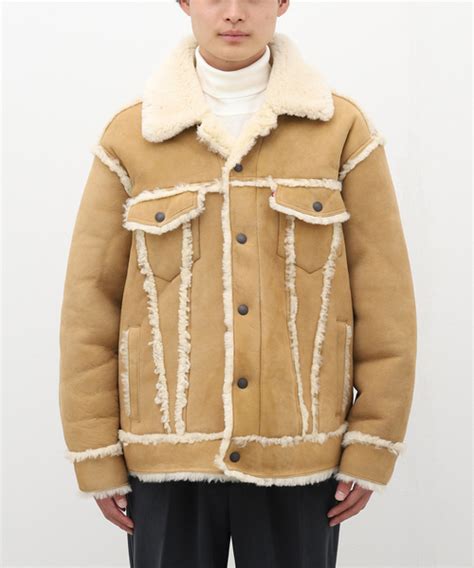 Levi sリーバイスのLEVI S リーバイスLevis Premium SHEARLING TRUCKER OLYMPIAその