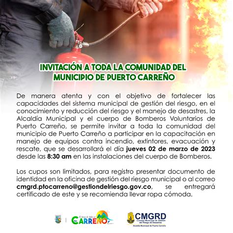 Invitaci N A Toda La Comunidad Del Municipio De Puerto Carre O