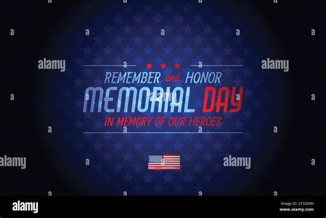 Happy Memorial Day Greeting Card Vector Illustration Stock Vector