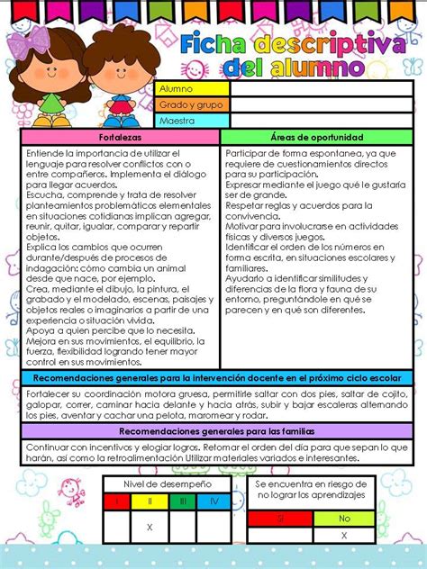 Fichas Descriptivas Individuales Y Grupales Imagenes Educativas