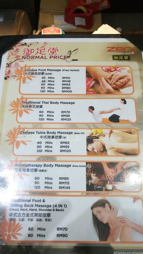 Bukit Bintang Massage Parlours And Prices