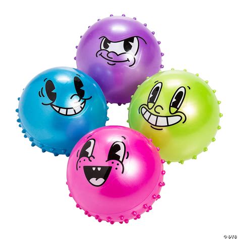 Inflatable Vinyl Funny Face Spike Balls