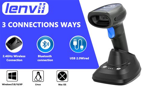 Lenvii Cw Bluetooth Wireless D Barcode Scanner Handheld Qr Code