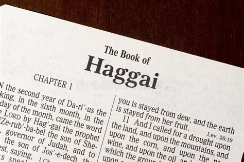 The Book Of Haggai Title Page Close Up Stock Image Image Of Scripture