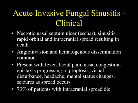 Ppt Fungal Sinusitis An Overview Powerpoint Presentation Id343185