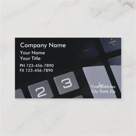 Accountant Business Cards | Zazzle