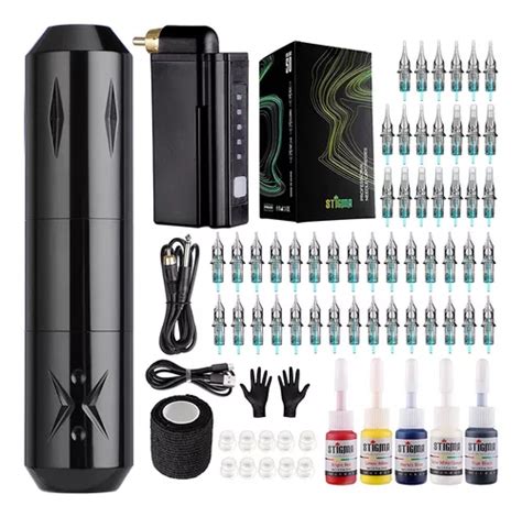 Kit Pen Maquina Rotativa Tattoo Wormhole Pro Inalambrica Env O Gratis